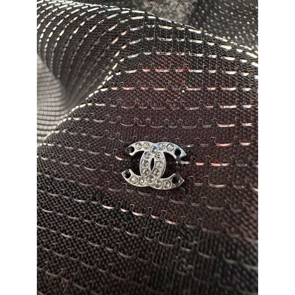 Chanel Chanel Metallic Knit Sleeveless Top - Size 50 Pre-owned Black Good condition - Inside View