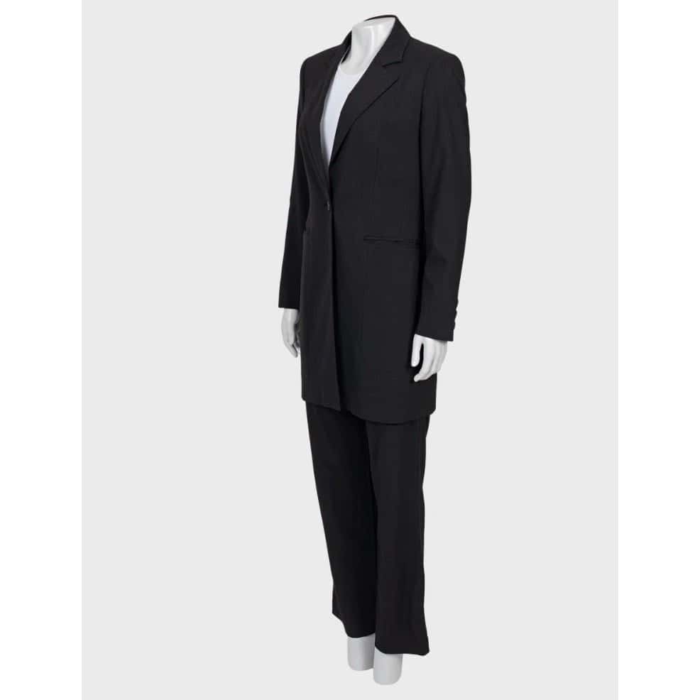 Gianfranco Ferré Gianfranco Ferre Black Striped Wool Suit Sz.42/L pre-owned Black Wool Good condition - Back View