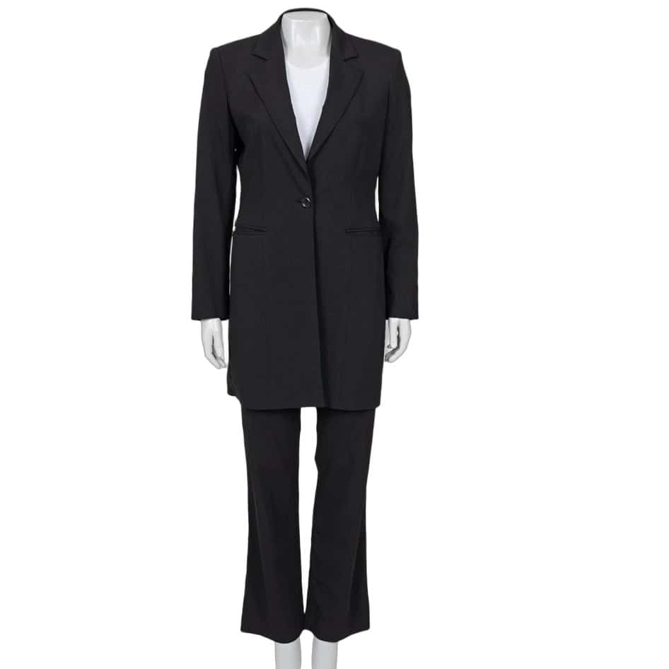 Gianfranco Ferré Gianfranco Ferre Black Striped Wool Suit Sz.42/L pre-owned Black Wool Good condition - Front View