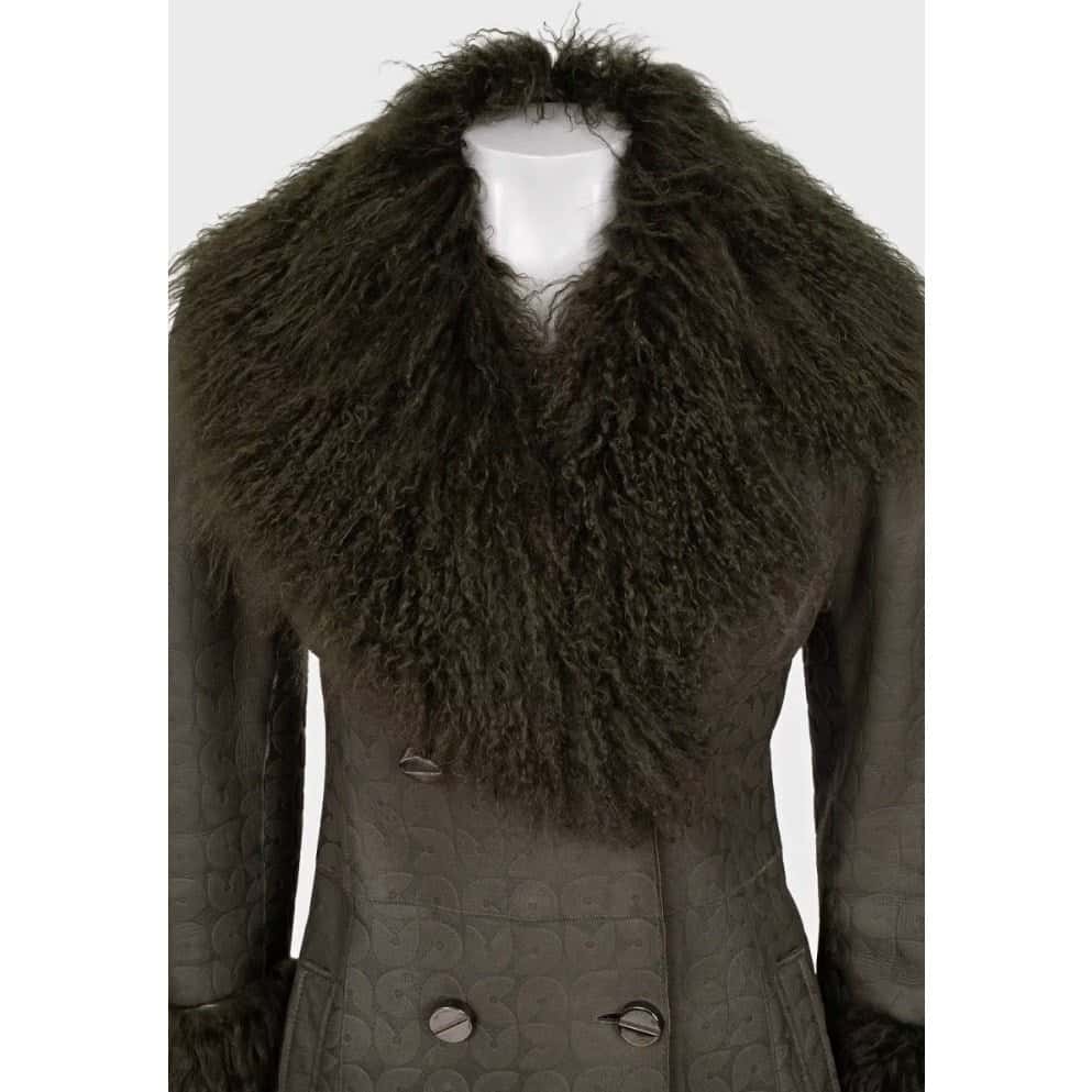 Gianfranco Ferré Ferre Green Shearling Coat IT42 Pre-owned Green Shearling Good condition - Model View