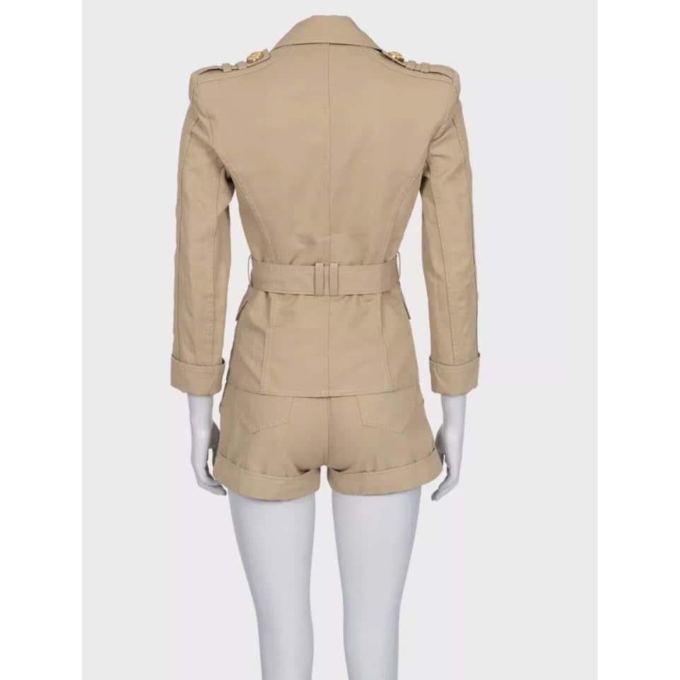 Balmain Balmain Beige Cotton-Linen Suit with Shorts Sz. EU 34 / S Pre-owned Beige Cotton Good condition - Inside View