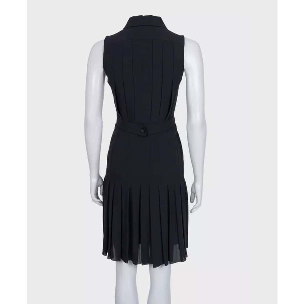 Chanel Chanel Black Silk Pleated Dress Sz.34 pre-owned Black Silk Good condition - Inside View