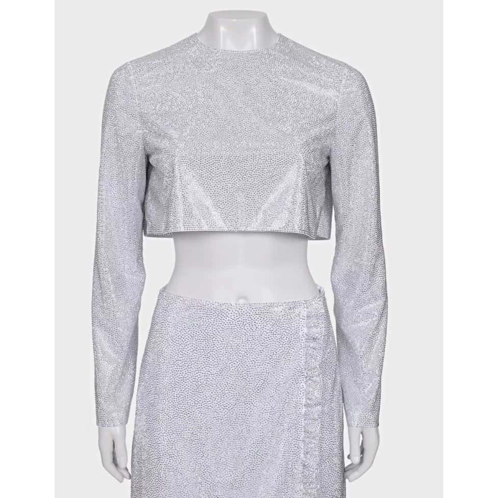 Miu Miu Miu Miu Silver Skirt Suit Sz.38 pre-owned Silver Good condition - Box View