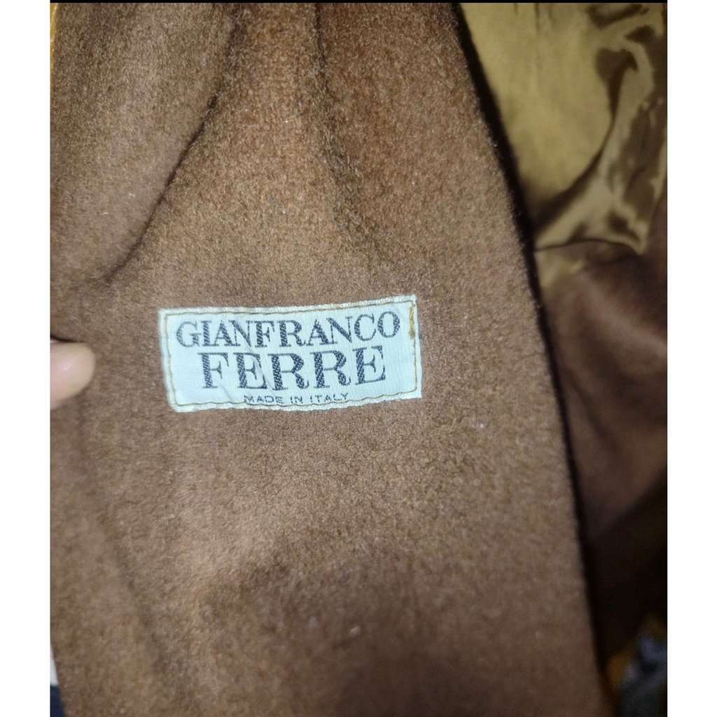 Gianfranco Ferré Ferre Classic Brown Leather Jacket Sz M Pre-owned Brown Leather Good condition - Box View