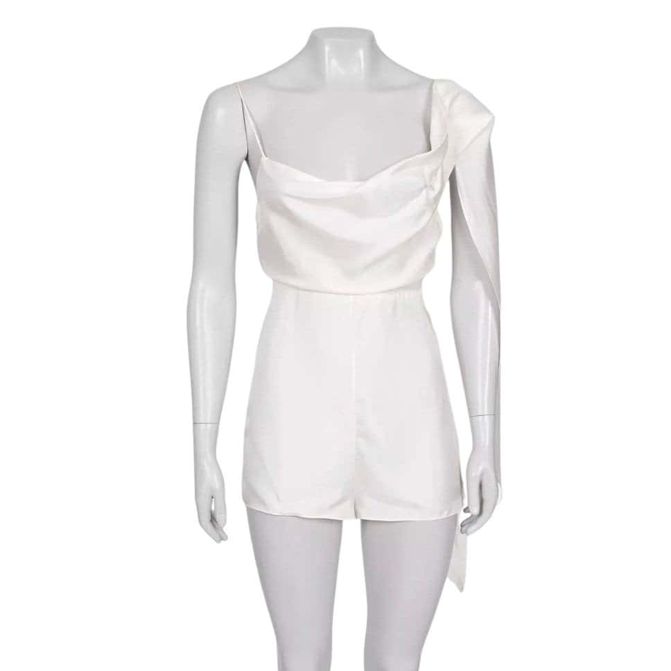 Christian Dior Christian Dior White Open Back Jumpsuit - Size XS/34 Pre-owned White Never worn - Front View
