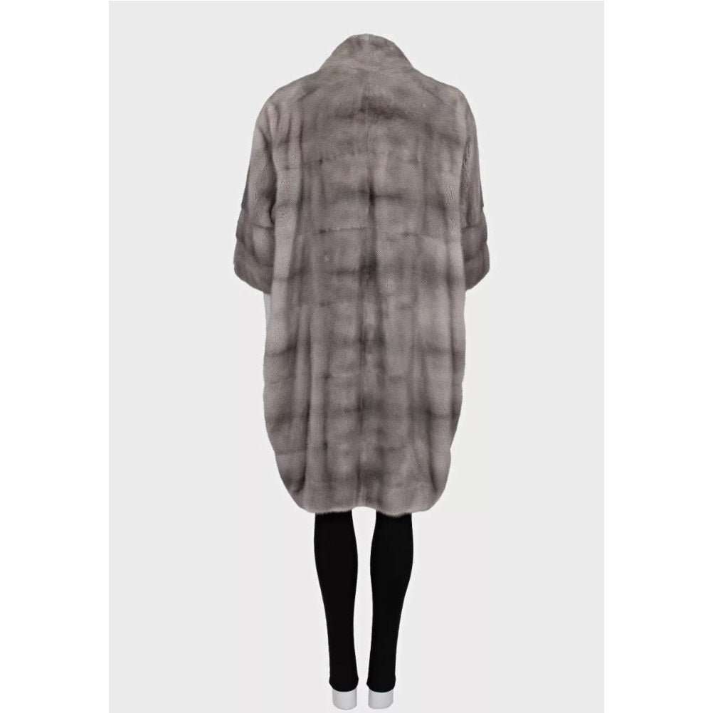 Gianfranco Ferré Gianfranco Ferre Gray Faux Fur Coat High Collar Sz L pre-owned Grey Good condition - Inside View