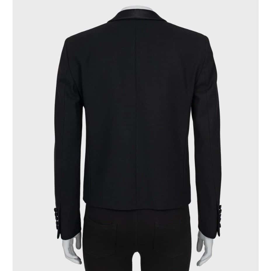 Saint Laurent Saint Laurent Black Wool Satin Lapels Jacket Sz.40 pre-owned Black Wool Good condition - Inside View