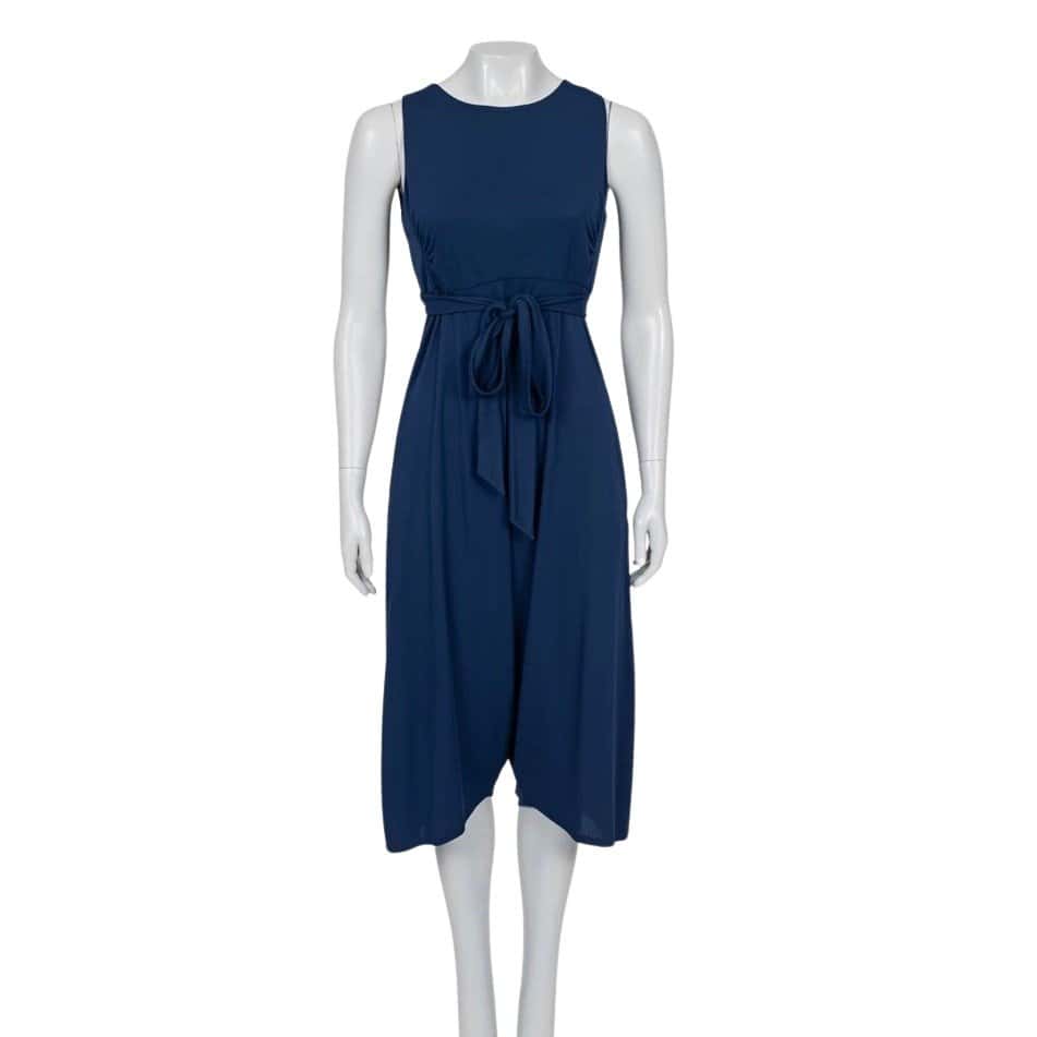 Saint Laurent Saint Laurent Blue Tie-Waist Jumpsuit Sz. M/EU38 Pre-owned Blue Good condition - Front View