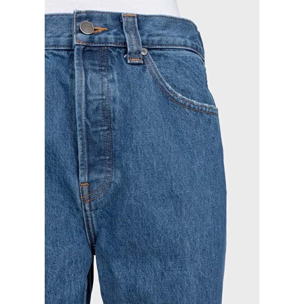 Khaite Khaite Blue Straight Fit Jeans - Size W26/M  Pre-owned Blue Cotton Good condition - Model View