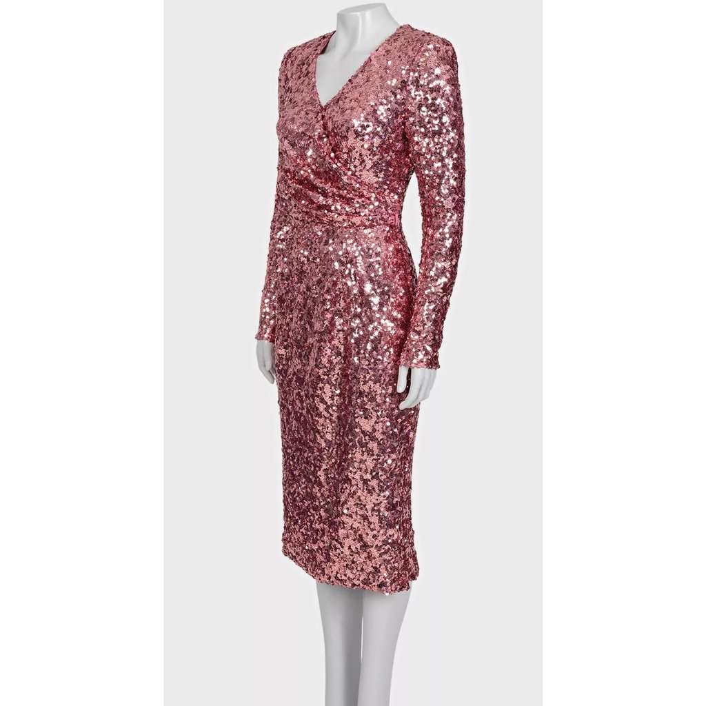 Dolce & Gabbana Dolce & Gabbana Pink Sequin Dress - Size M/IT42 Pre-owned Pink Cotton Good condition - Back View