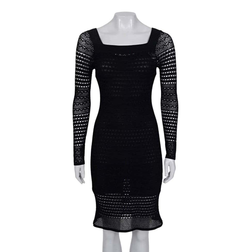Tom Ford Tom Ford Black Knitted Dress - Size S Pre-owned Black Good condition - Front View