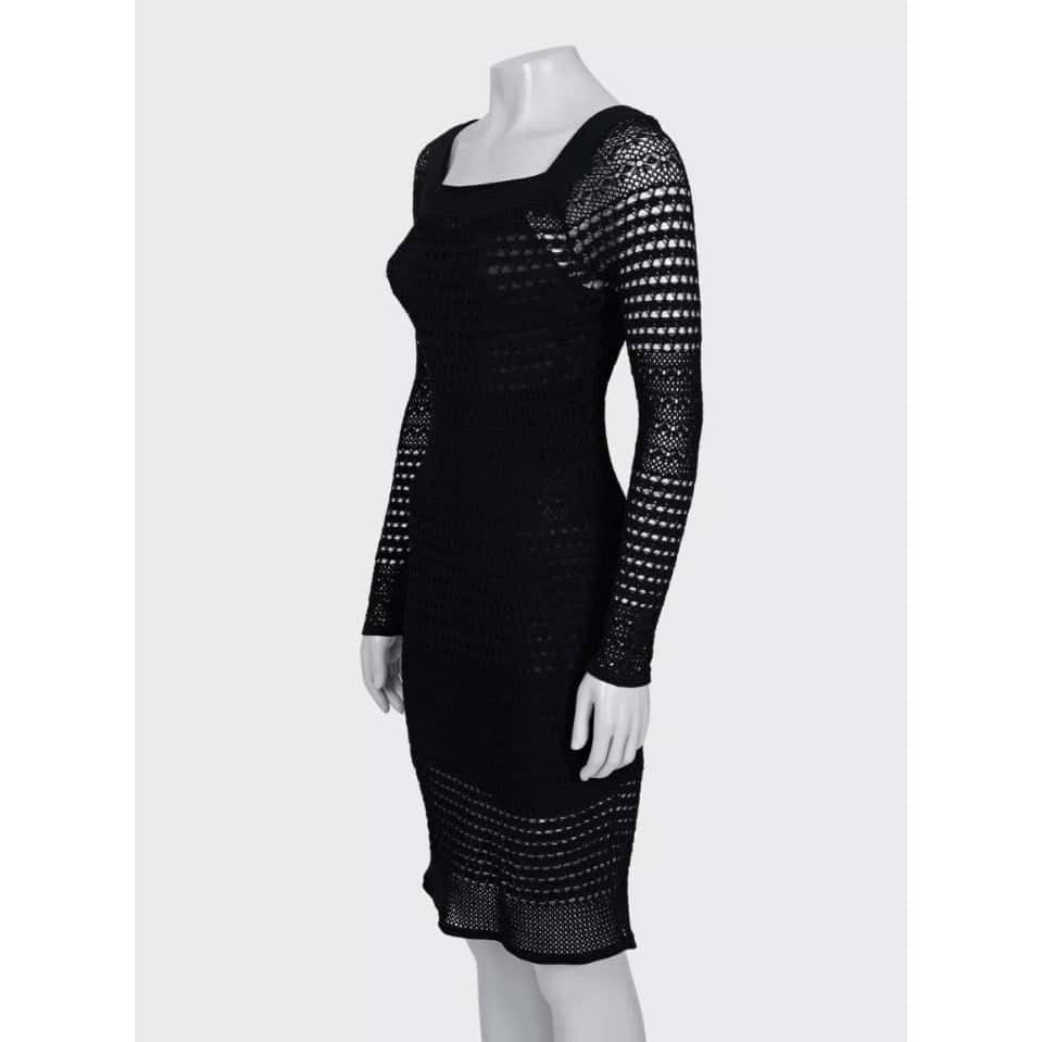 Tom Ford Tom Ford Black Knitted Dress - Size S Pre-owned Black Good condition - Back View