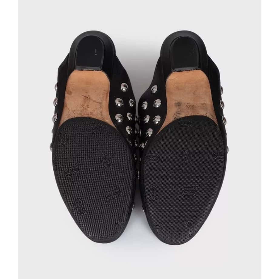 Khaite Khaite The Otto Black Leather Clogs - Size 38.5 pre-owned Black Leather Good condition - Box View