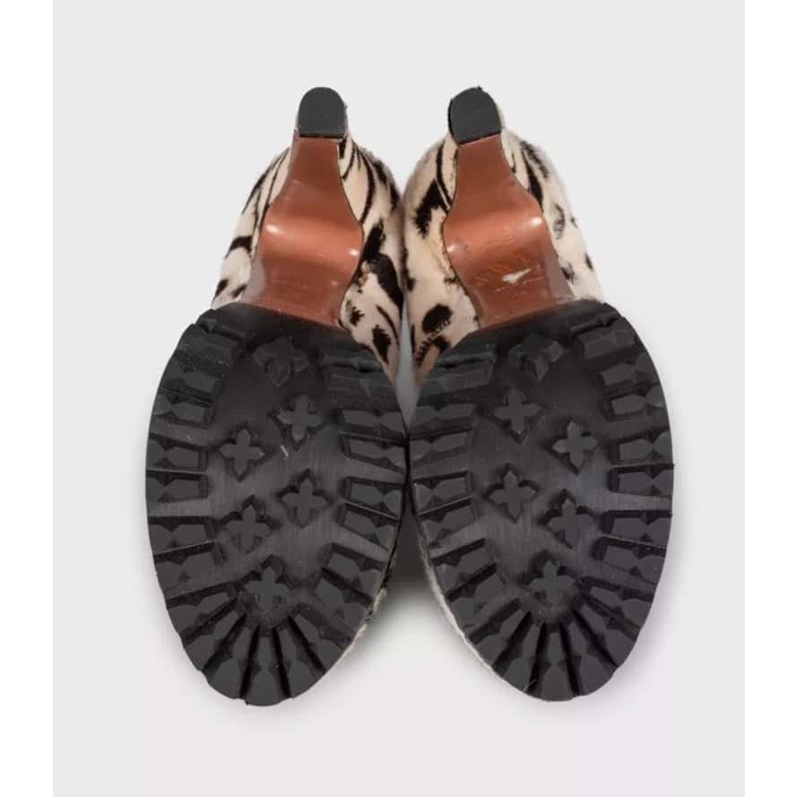 Alaïa Alaïa White Pony Hair Animal Print Platform Pumps sz.37 Pre-owned White Leather Good condition - Box View