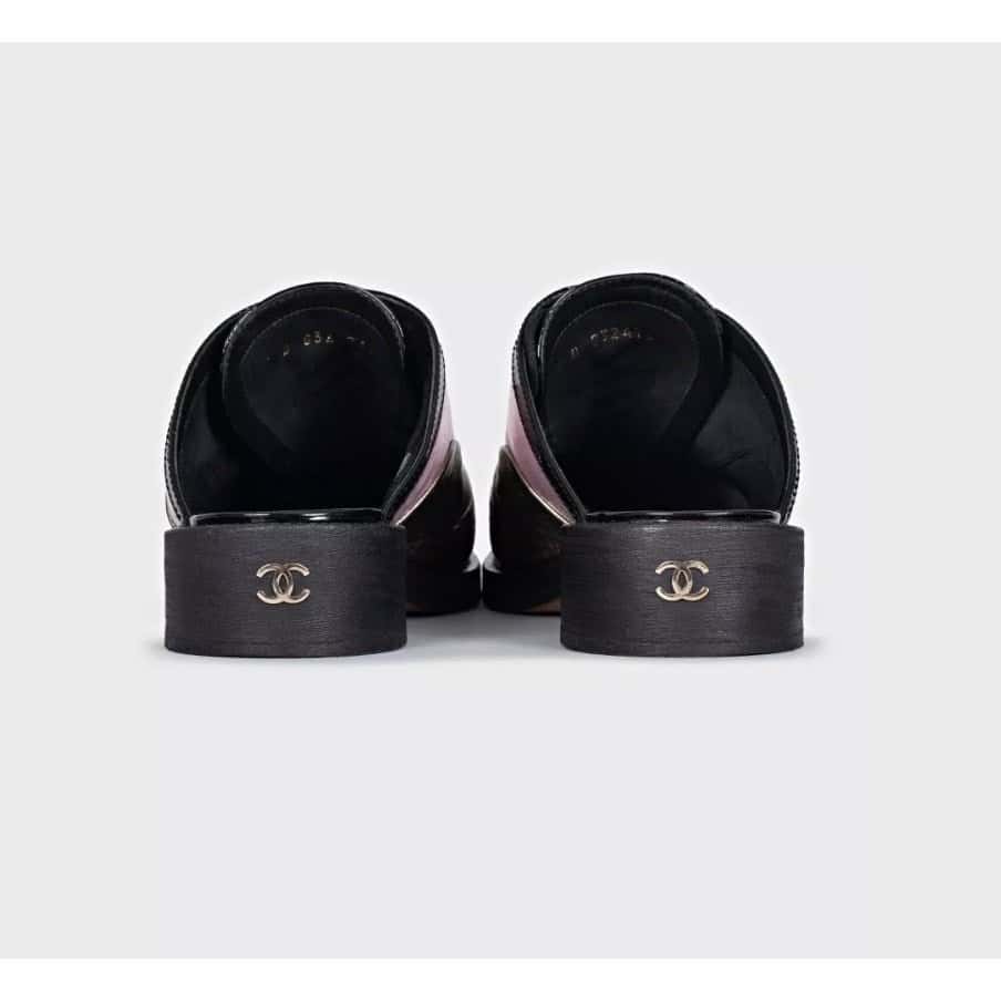 Chanel Chanel Tricolor Lace-Up Clogs Sz.38.5 Pre-owned Black Lace Good condition - Box View