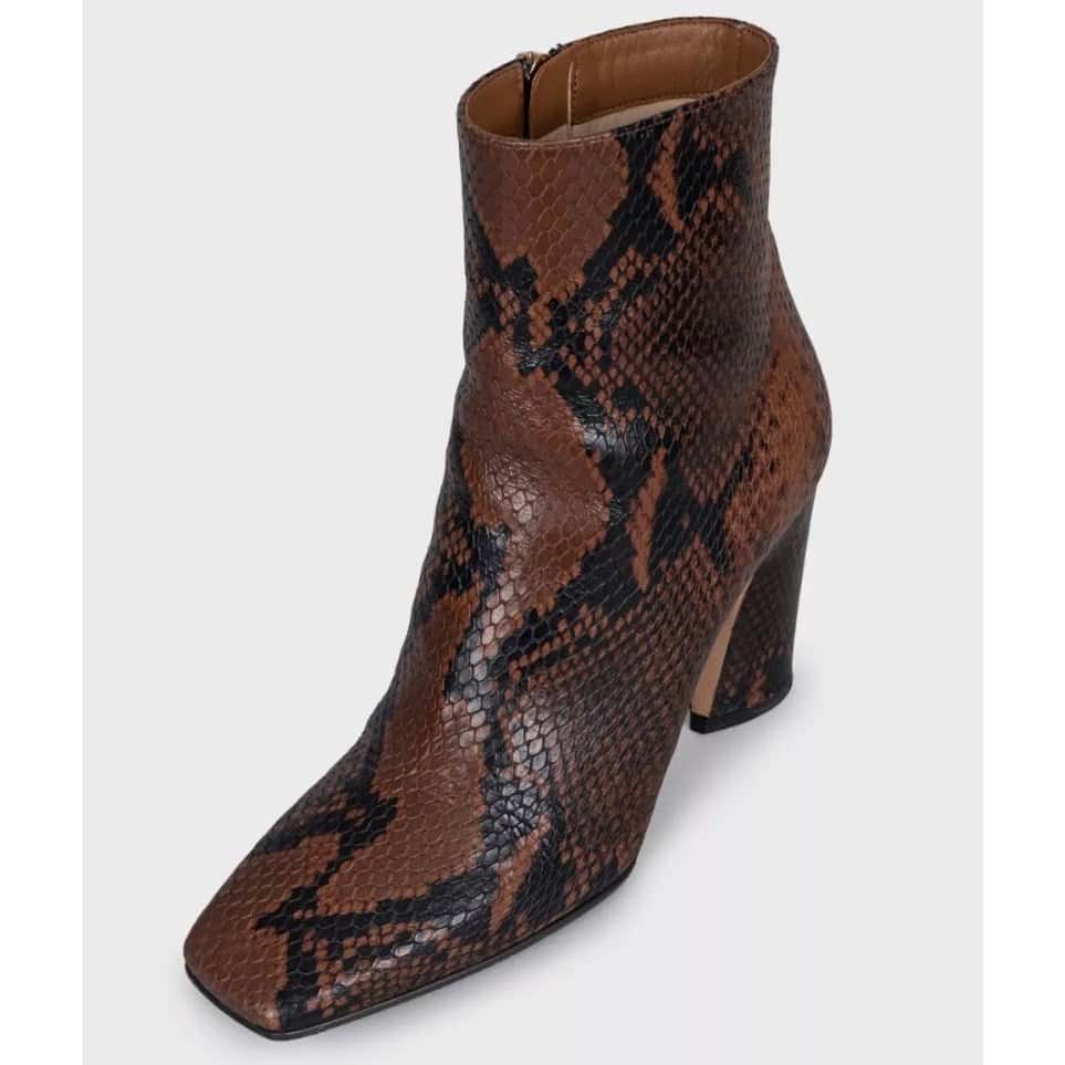 Jimmy Choo Jimmy Choo Animal-Print Leather Ankle Boots Sz 37 Pre-owned Brown Leather Good - Inside View