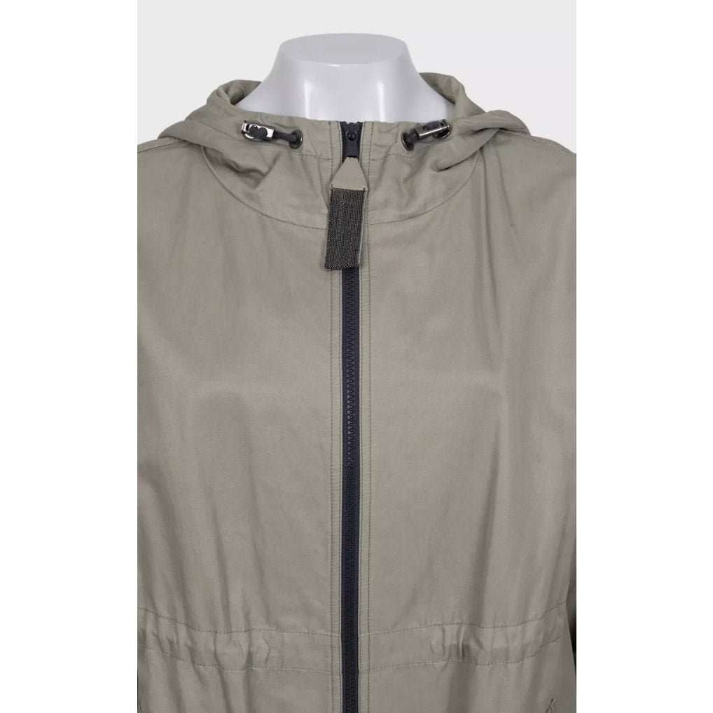 Brunello Cucinelli Brunello Cucinelli Green Hooded Coat - IT40/S Pre-owned Green Cotton Good - Model View