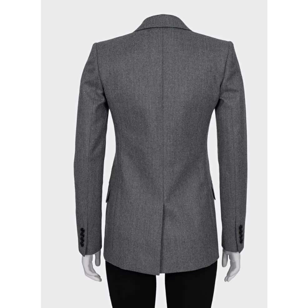 Saint Laurent NWOT Saint Laurent Grey Wool Fitted Jacket - Size S / FR36 Pre-owned Grey Wool Never worn - Model View