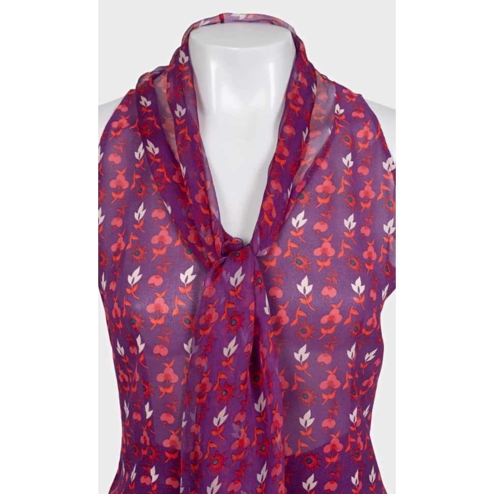 Christian Dior Christian Dior Elegant Purple Silk Suit - Size L Pre-owned Purple Silk Good - Box View