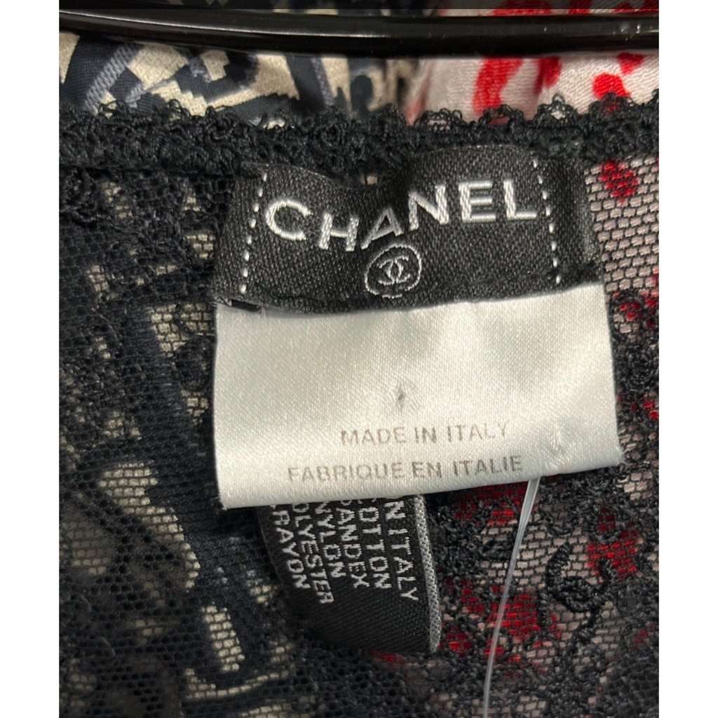 Chanel Chanel Elegant Black Lace Top with Bow - Size S / FR36 Pre-owned Black Lace Good - Box View