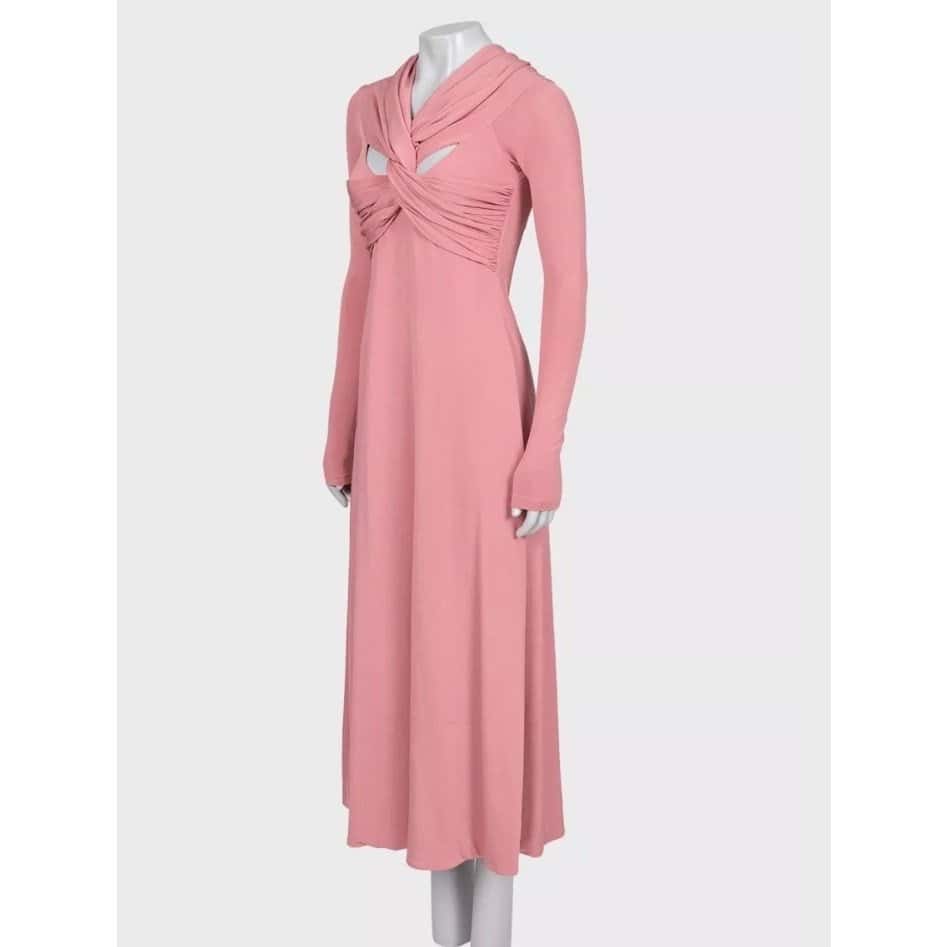 Khaite Khaite Pink Viscose Blend Back-Cut Dress - Size S pre-owned Pink Good - Back View