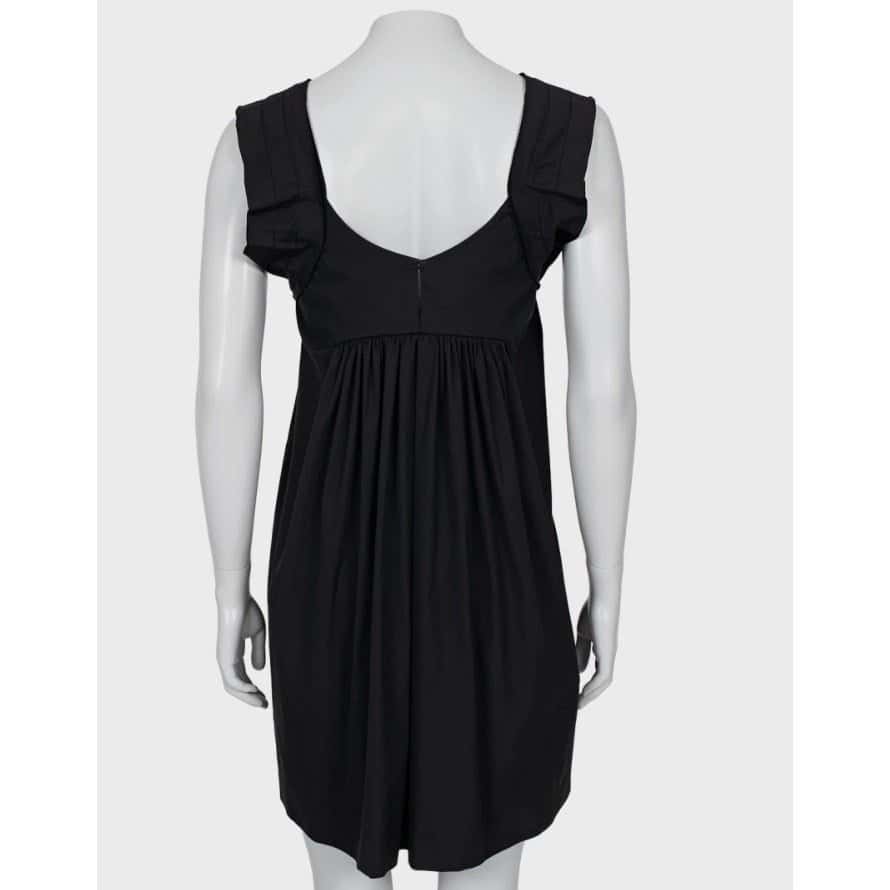 Miu Miu Miu Miu Chic Black Dress with Playful Purple Bow - Size 40/S Pre-owned Black Cotton Good - Inside View