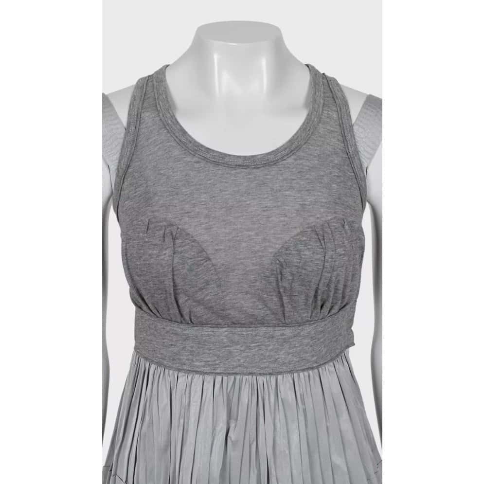 Louis Vuitton Louis Vuitton Gray Pleated Tank Top - Size 36/S pre-owned Grey Good - Model View