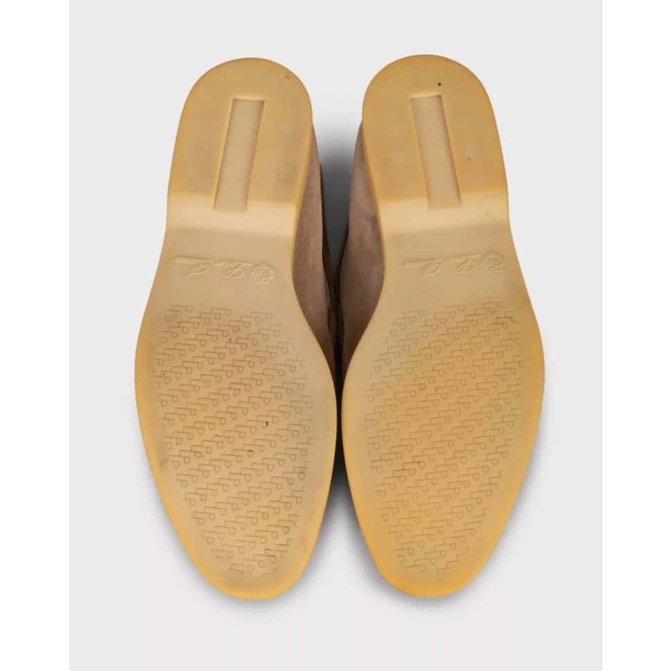 Loro Piana Loro Piana Summer Charms Walk Beige Suede Loafers Sz. 40 pre-owned Beige Suede Good - Box View