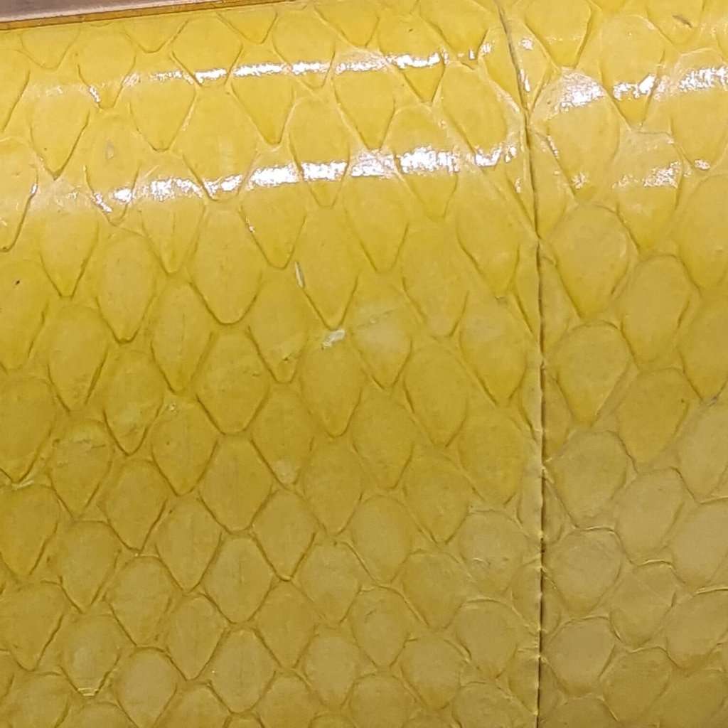 Alexander McQueen Alexander McQueen Yellow Snakeskin Skull Clutch pre-owned Yellow Leather Good - Model View