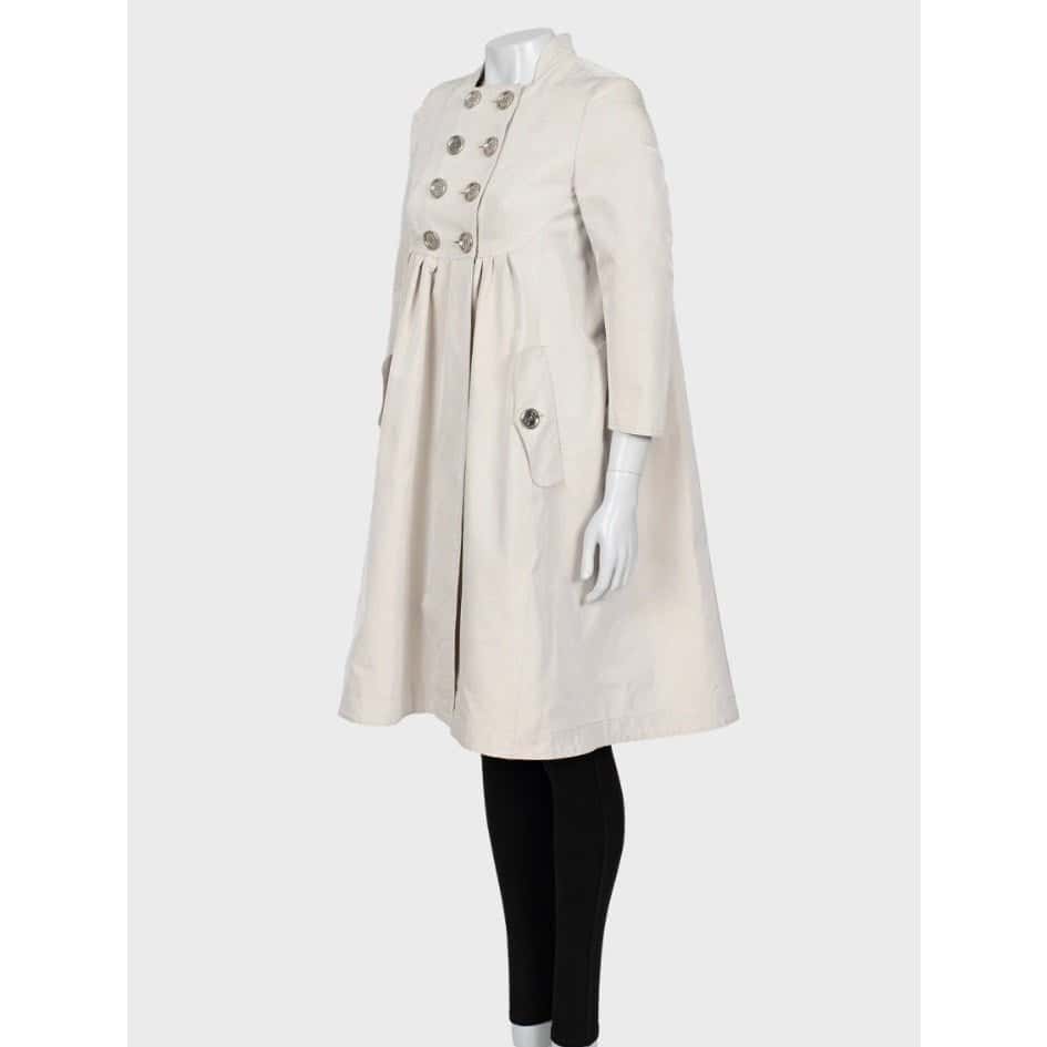 Burberry Burberry Beige Fitted Trench Coat - Women's IT38/XS pre-owned Beige Good condition - Back View
