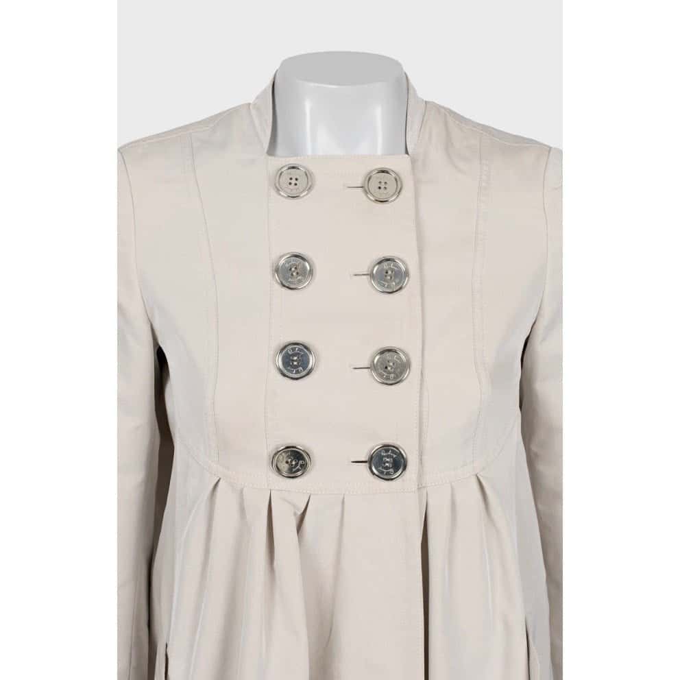 Burberry Burberry Beige Fitted Trench Coat - Women's IT38/XS pre-owned Beige Good condition - Model View