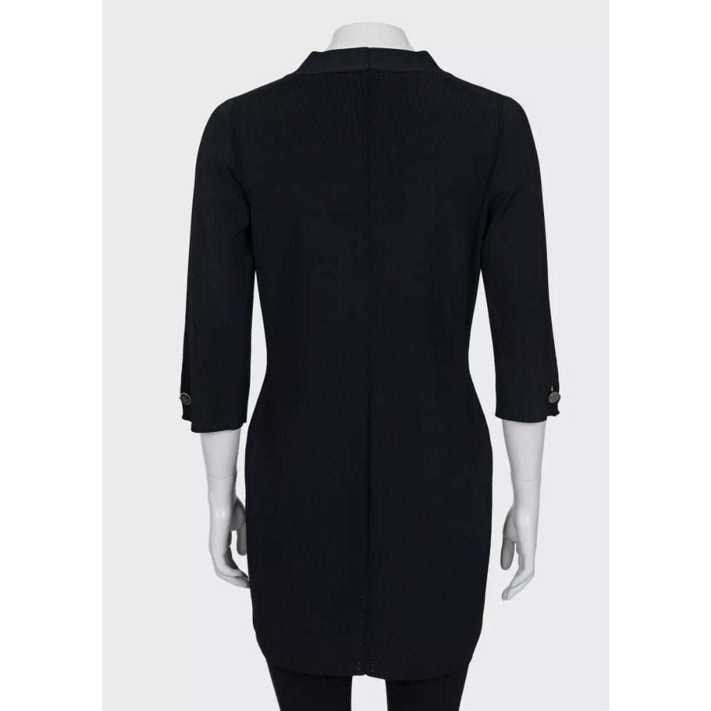Chanel NWOT Chanel Black V-Neck Cardigan | Never Worn Sz.42/XL Pre-owned Black Never worn - Inside View