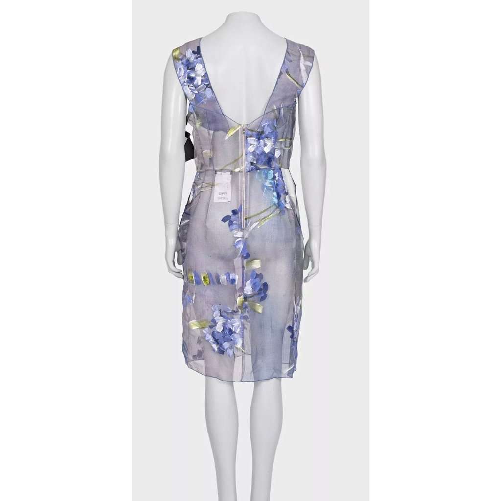 Dolce & Gabbana NWT Dolce & Gabbana Sheer Silk Floral Dress Size 44/L pre-owned Purple Silk Never worn, with tag - Inside View