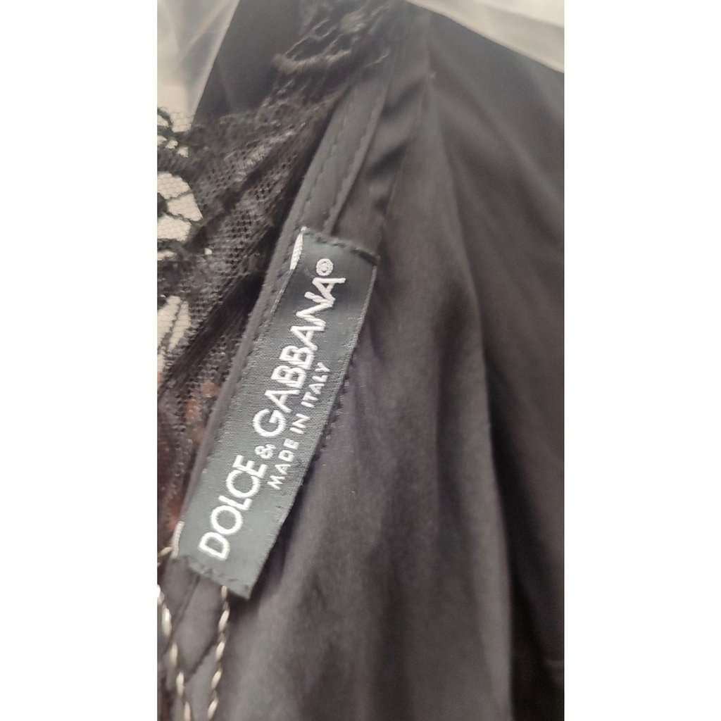 Dolce & Gabbana NWOT Dolce & Gabbana Black Draped Lace Dress - Size S pre-owned Black Lace Never worn - Box View
