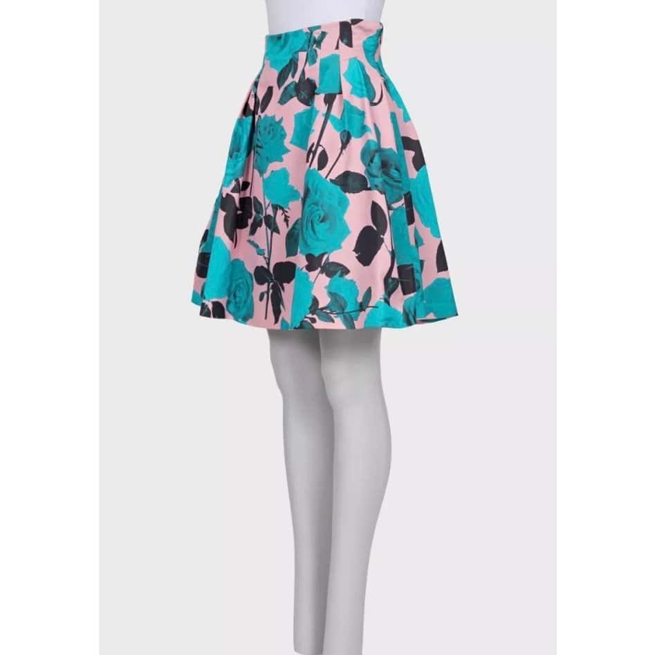Christian Dior NWOT Christian Dior Silk Floral Print Skirt FR38 M Pre-owned Silver Silk Never worn - Back View