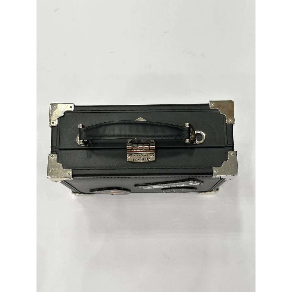 Aspinal of London Aspinal of London Black Leather Mini Trunk Bag pre-owned Black Leather Good condition - Model View