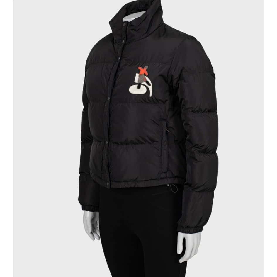 Prada Prada Black Ski Jacket with Patches M / IT42 pre-owned Black Good condition - Back View