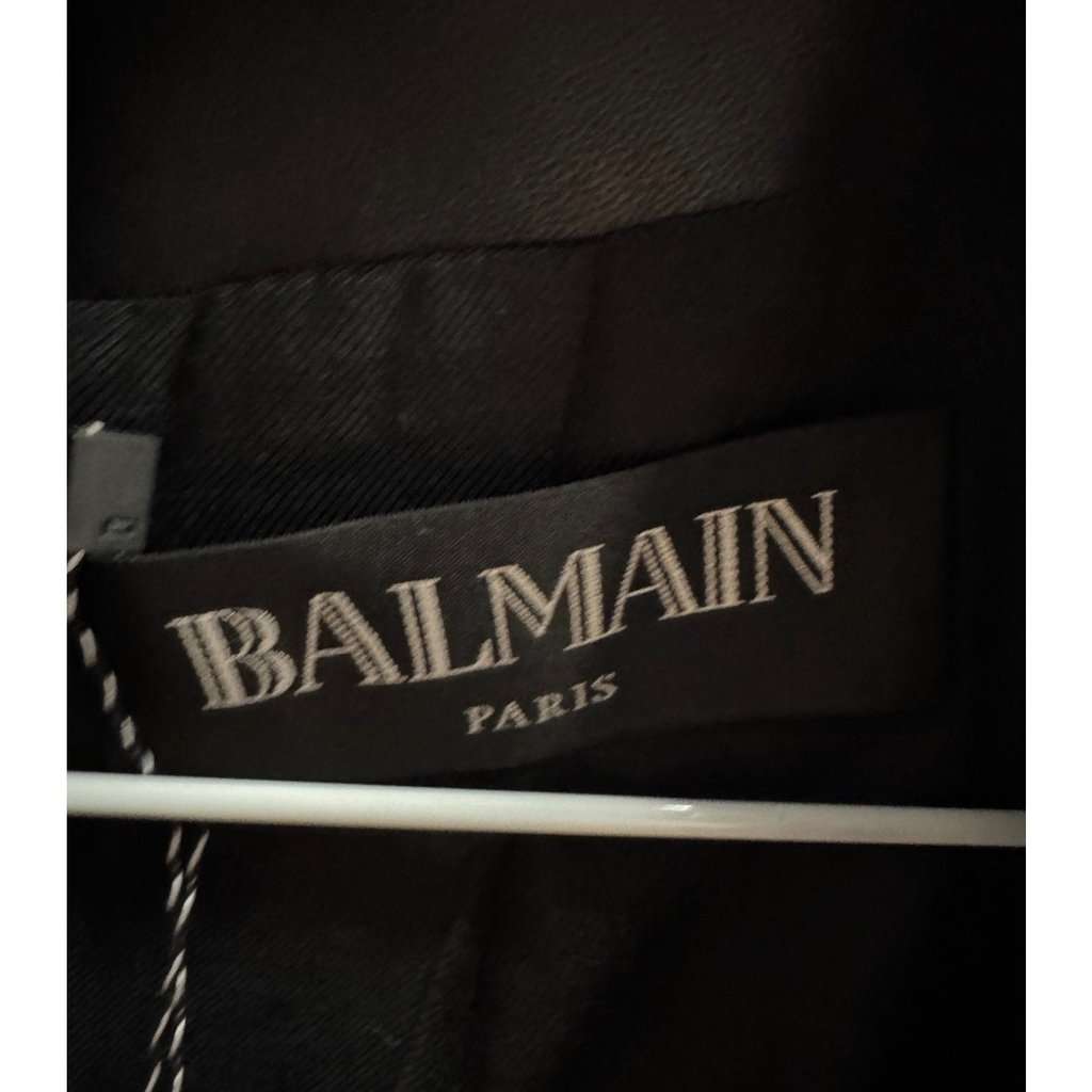 Balmain Balmain Luxurious Black Lamb Leather Jacket - Size FR34/XS Pre-owned Black Leather Good - Box View