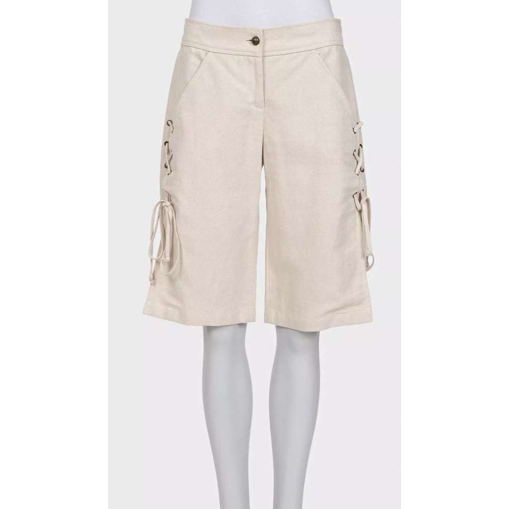 Valentino NWOT Valentino Roma Beige Cotton-Linen Shorts & Jacket Set Sz.40 Pre-owned Beige Cotton Never worn - Inside View