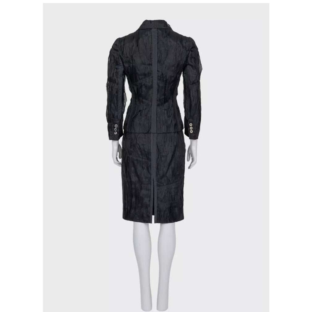 Dolce & Gabbana Dolce & Gabbana Black Silk Pleated Suit - IT40/S pre-owned Black Silk Good condition - Inside View