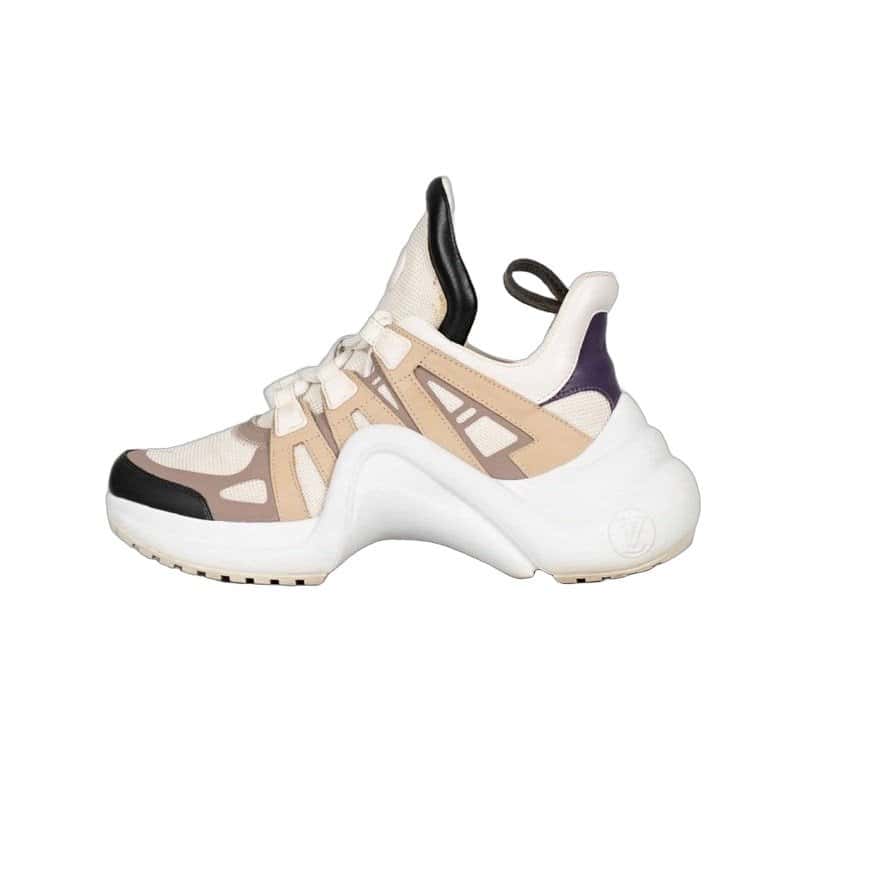 Louis Vuitton Louis Vuitton Archlight White Leather Sneakers, EU 37 Pre-owned White Leather Good condition - Front View