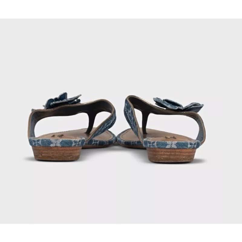 Louis Vuitton Louis Vuitton Denim Monogram Flip-Flops – Size 39 Pre-owned MultiColor Denim Good condition - Model View