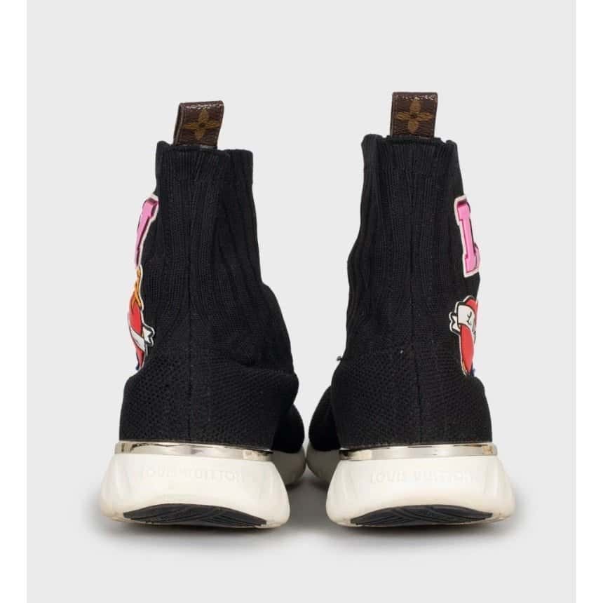 Louis Vuitton Louis Vuitton Black Textile Leather Lined Slip-On Sneakers Size 39 Pre-owned Black Leather Good condition - Model View