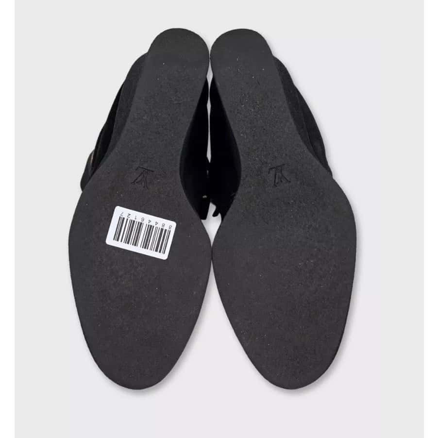 Louis Vuitton Louis Vuitton Black Suede Wedge Ankle Boots - Size 38.5 Pre-owned Black Suede Good condition - Box View