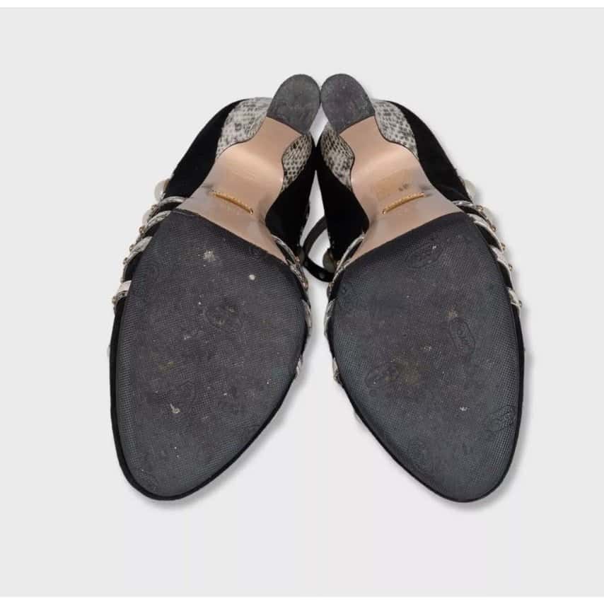 Gucci Gucci Ofelia Black Suede Heels - Size 38.5 pre-owned Black Suede Good condition - Box View