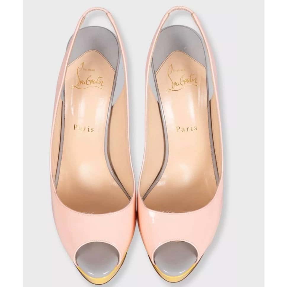 Christian Louboutin Christian Louboutin Multi-Color Leather Slingbacks Sz.40 pre-owned Red Leather Good condition - Back View