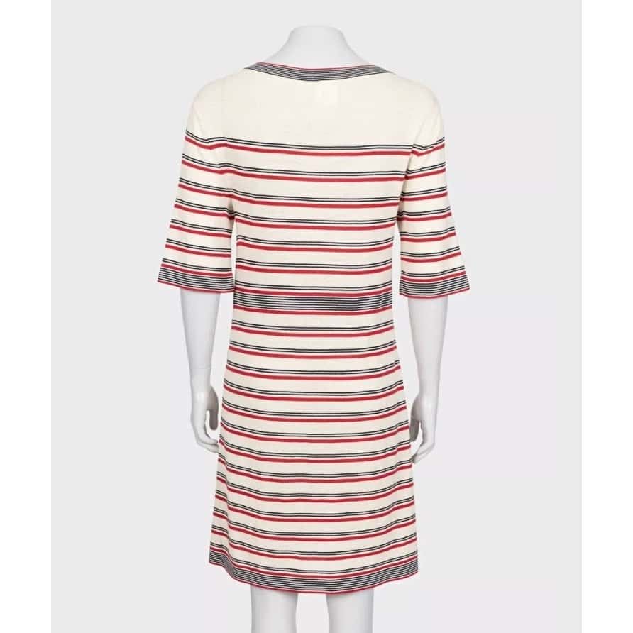 Chanel Chanel Beige Striped Print Dress - Size FR36/S pre-owned Beige Wool Good condition - Inside View