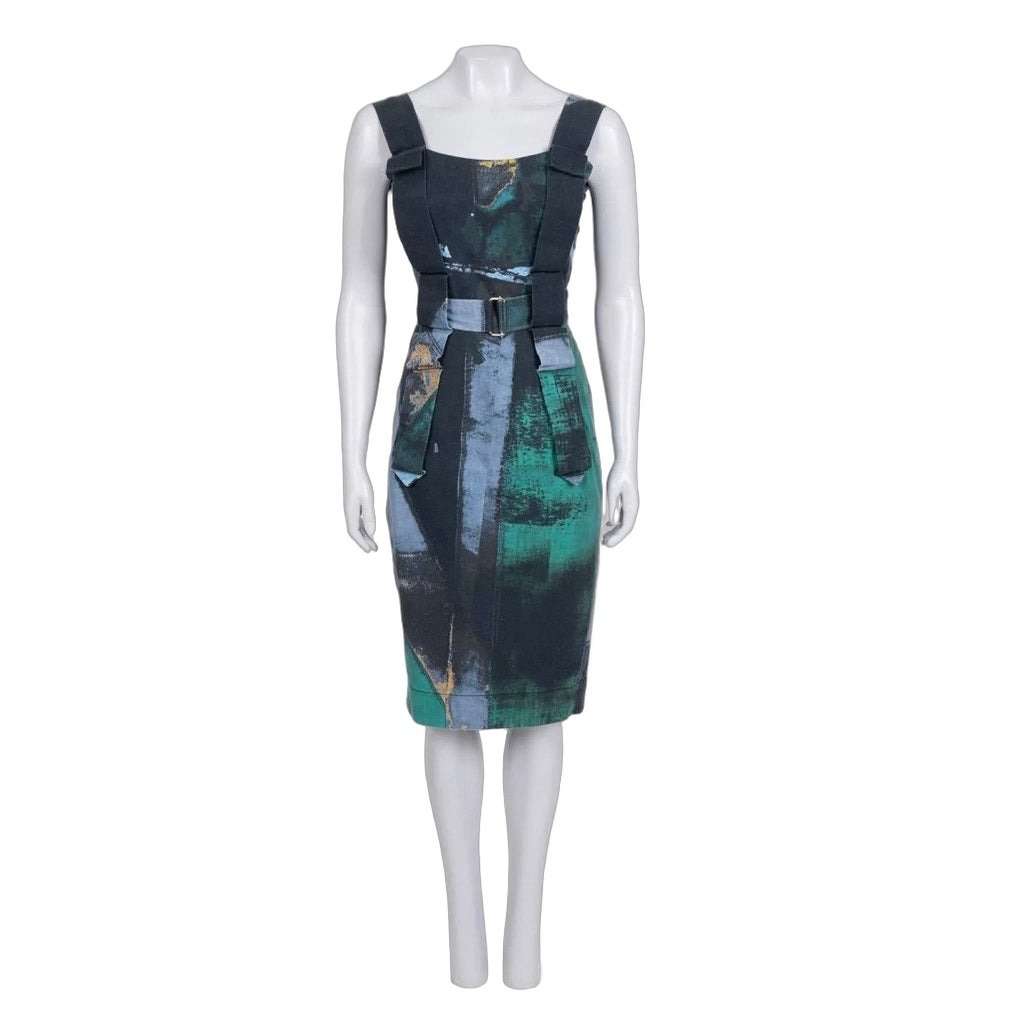 Vivienne Westwood Vivienne Westwood Anglomania Fitted Green Dress  IT42 | M Pre-owned Green Cotton Good condition - Front View
