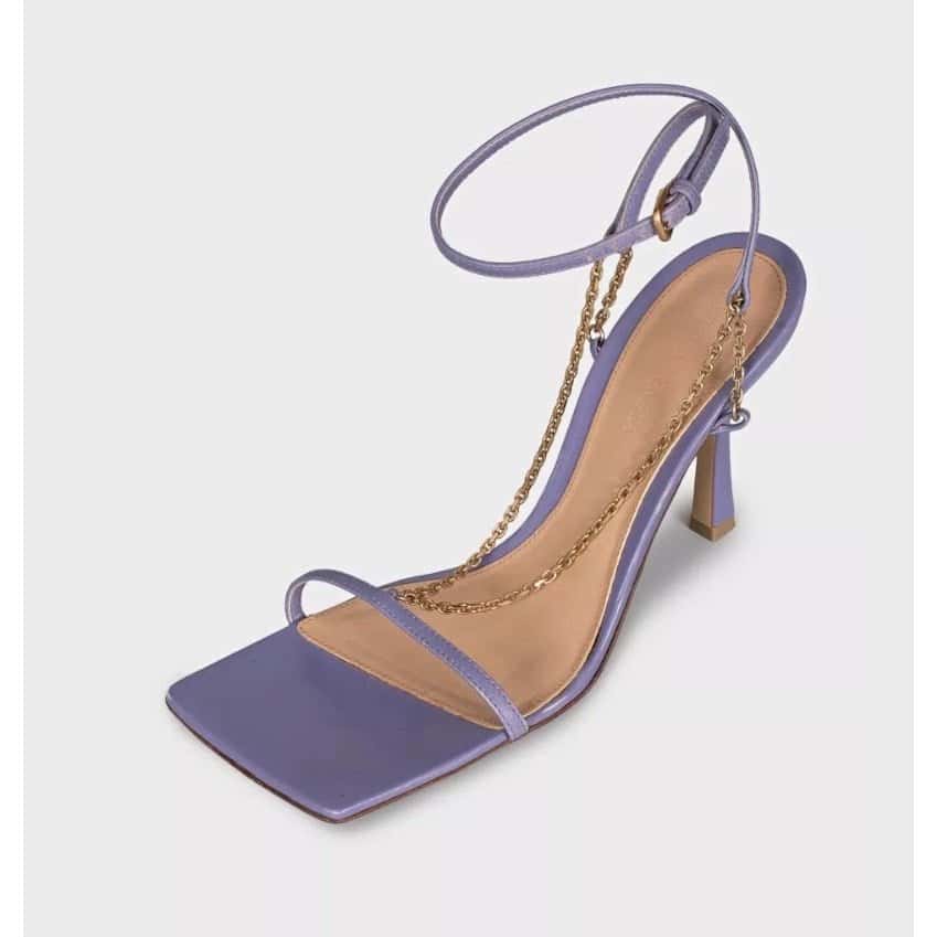 Bottega Veneta Bottega Veneta Purple Leather Chain Sandals, Size 37 Pre-owned Purple Leather Good condition - Inside View