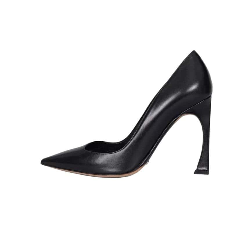 Christian Dior Christian Dior Black Leather Pointed Toe Pumps Sz.36.5 Pre-owned Black Leather Good condition - Front View